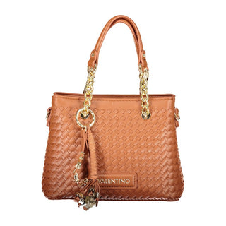 Brown Polyurethane Women Bag