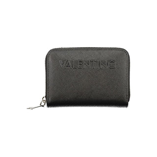 Cartera negra de poliuretano para mujer