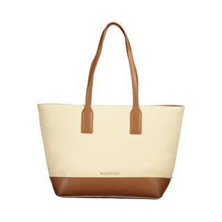 Beige Polyurethane Women's Shoulder Bag