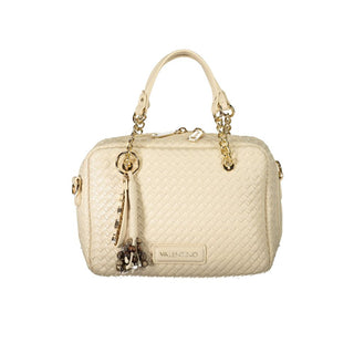 Beige Polyurethane Womens Bag
