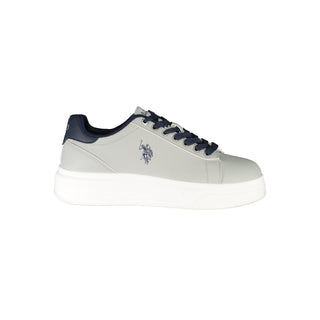 Gray Polyester Men's Sneaker