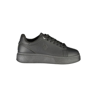 Black Polyester Men's Sneaker