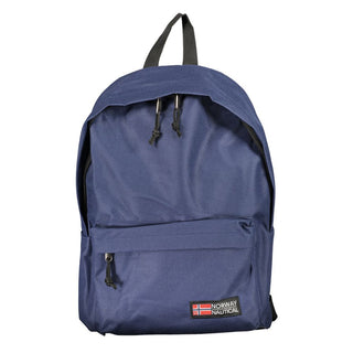 Mochila azul de poliéster para hombre