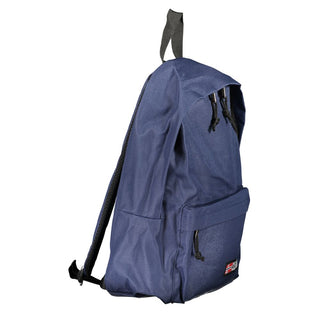 Blue Polyester Men's Backpack