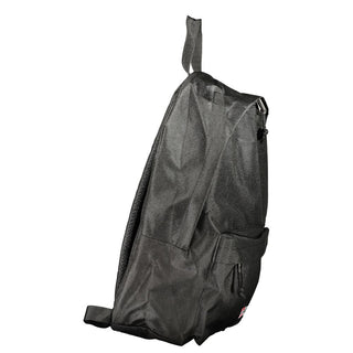 Black Polyester Men's Backpack