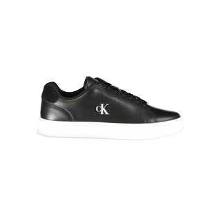 Black Polyurethane Men's Sneaker