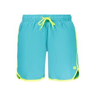 Bañador corto para hombre de poliamida azul celeste  