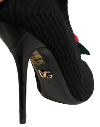 Black Stiletto Heels Mid Calf Boots Shoes