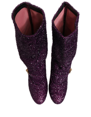 Purple Crystal Lurex Fantasy Boots Shoes