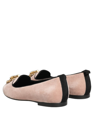 Pink Velvet Devotion Loafers Flats Shoes