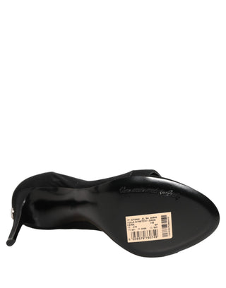 Botas estilo calcetín de malla de nylon negra