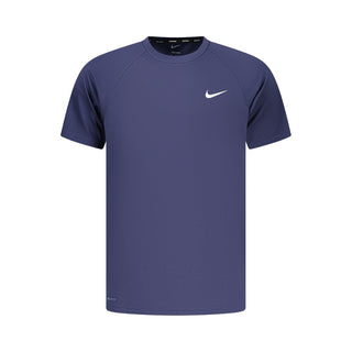 Blue Polyester Men's T-Shirt