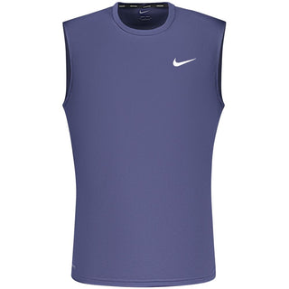 Blue Polyester Men's Tank