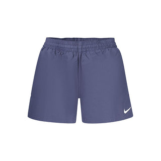 Blue Polyester Men Swim Short