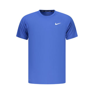 Blue Polyester Men's T-Shirt