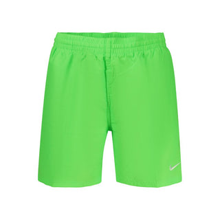 Green Polyester Men's Swim Boxer