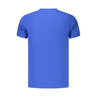 Blue Cotton Men's T-Shirt
