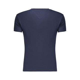 Blue Cotton Women T-Shirt