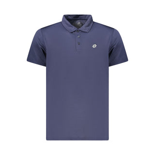 Blue Polyester Men's Polo Shirt