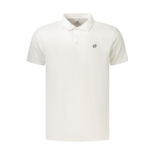 White Polyester Men's Polo Shirt