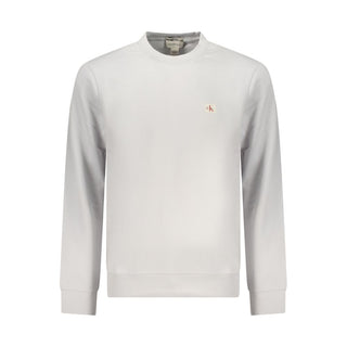 Gray Cotton Men Sweatshirt