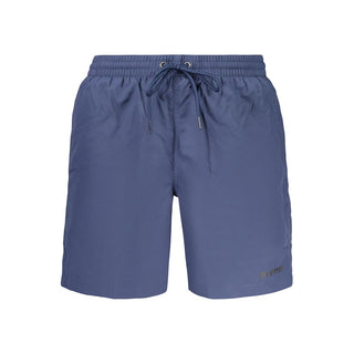 Blue Poliammide Men's Swimshorts