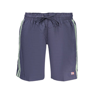Bóxer para hombre de poliamida azul