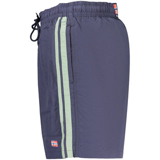 Bóxer para hombre de poliamida azul