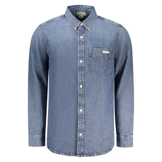 Blue Cotton Men's Shirt