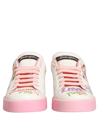 White Pink Portofino Royal Pig Sneakers Shoes