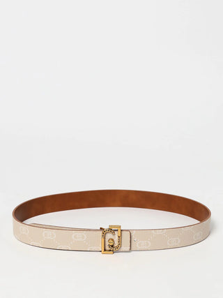 Beige Leather Regular Belt