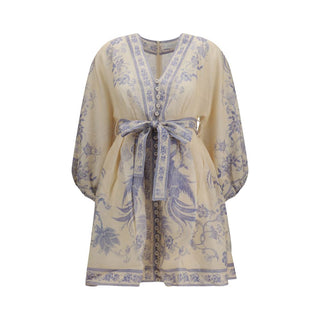Multicolor Linen Casual Dress