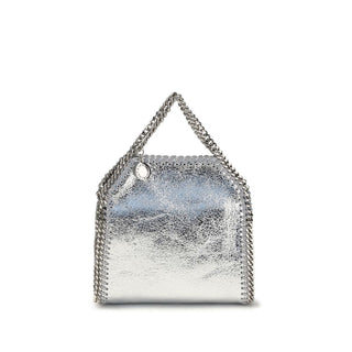 Silver Polyester Handbag