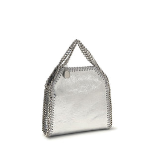 Silver Polyester Handbag