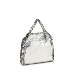 Silver Polyester Handbag