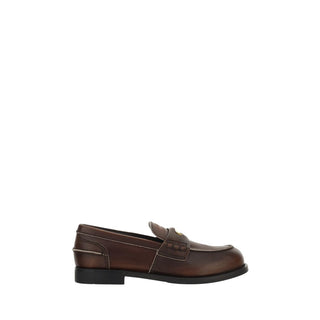Brown Calf Leather Bos Taurus Slip-On Loafers