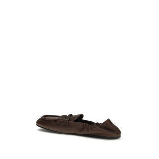 Brown Lamb Ovis Aries Slip-On Loafers