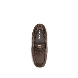 Brown Lamb Ovis Aries Slip-On Loafers