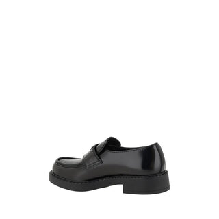 Black Calf Leather Bos Taurus Platform Loafers