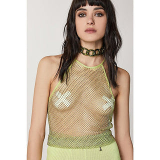 Yellow Polyester Tank Tops