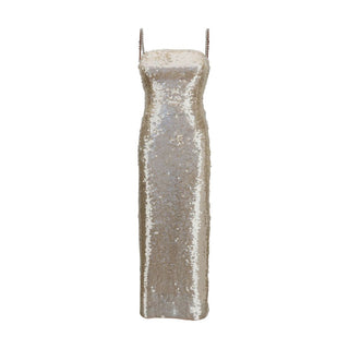 Gold Nylon Cocktail Dress