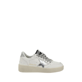 Silver Calf Leather Bos Taurus Low Top Sneakers