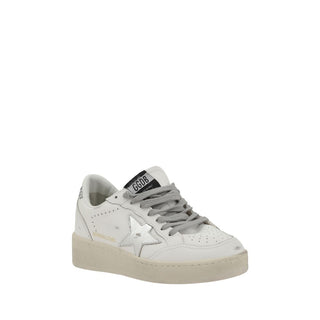 Silver Calf Leather Bos Taurus Low Top Sneakers