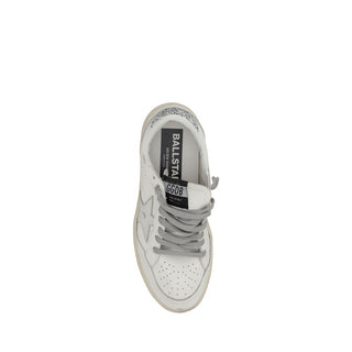 Silver Calf Leather Bos Taurus Low Top Sneakers