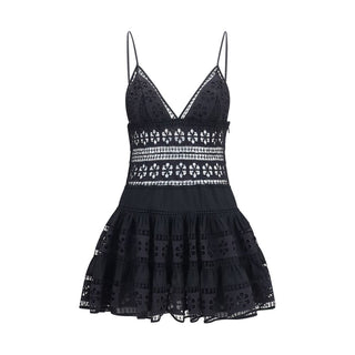 Black Cotton Casual Dress