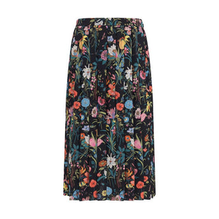 Multicolor Silk Midi Skirt