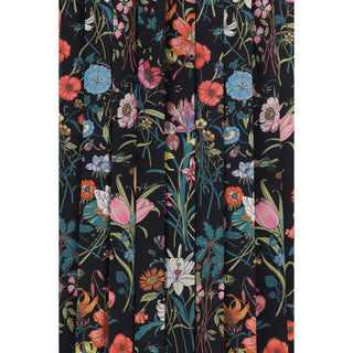 Multicolor Silk Midi Skirt