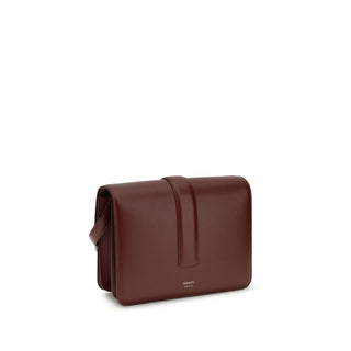 Bolso de hombro Bordeaux de piel de becerro Bos Taurus