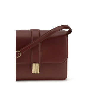 Bolso de hombro Bordeaux de piel de becerro Bos Taurus