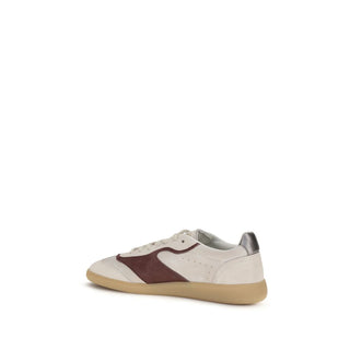 Zapatillas bajas de cuero de becerro Bos Taurus beige